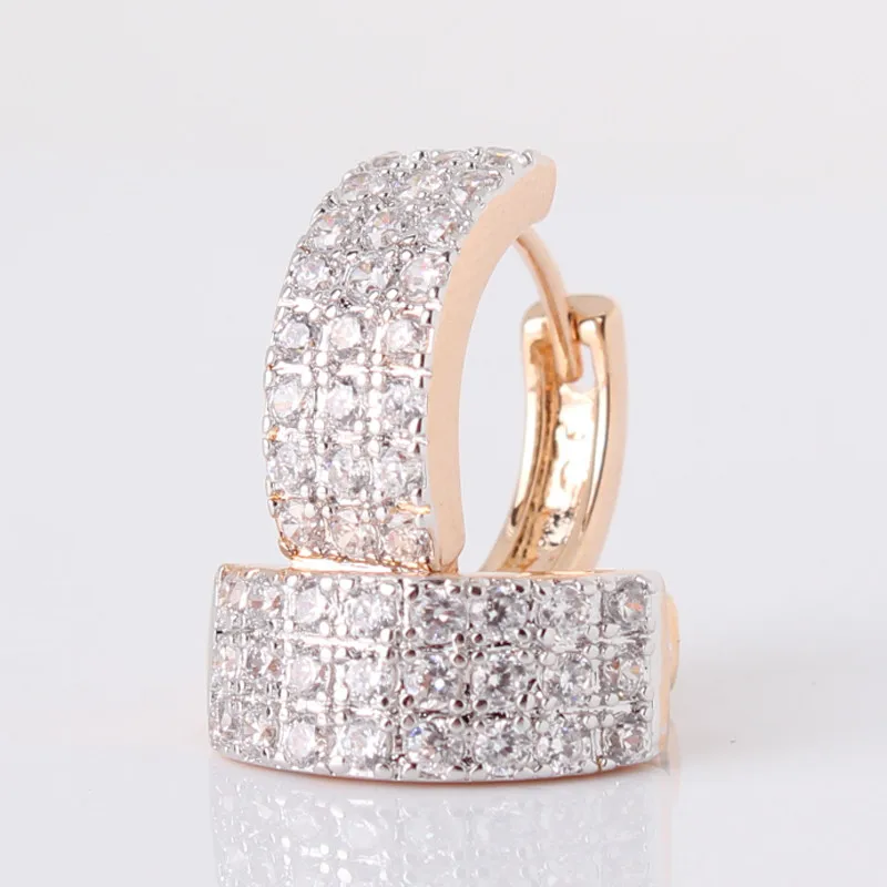 Женские серьги кольца MOLIAM высококачественные с фианитом AAA MLE149|fashion hoop earrings|hoop