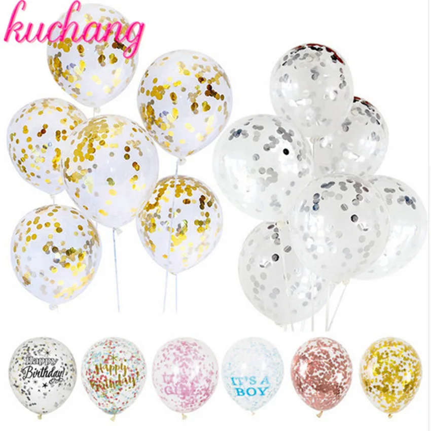 12 шт. прозрачные латексные шары с конфетти дюймов|balloon 12|balloon balloonballoon transparent |