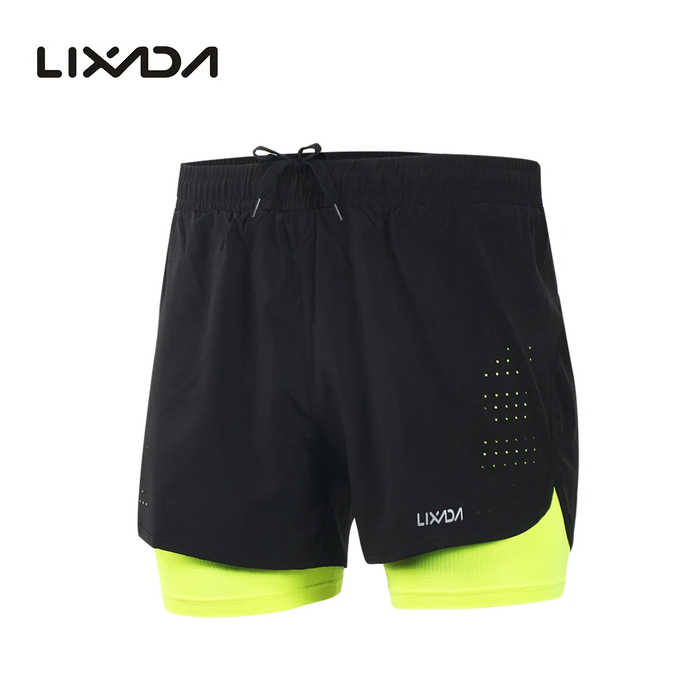 Шорты Lixada мужские спортивные быстросохнущие тренировочные с длинной подкладкой