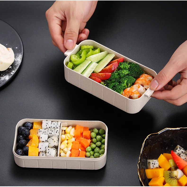 Японский Ланч-бокс для микроволновой печи Bento детский из пшеничной соломы