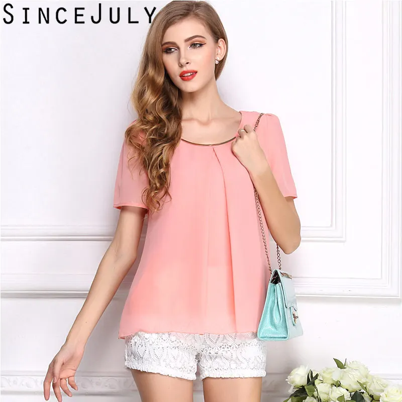 Sincejuly новые летние модные блузы женские модели удобный тонкий большой Размеры