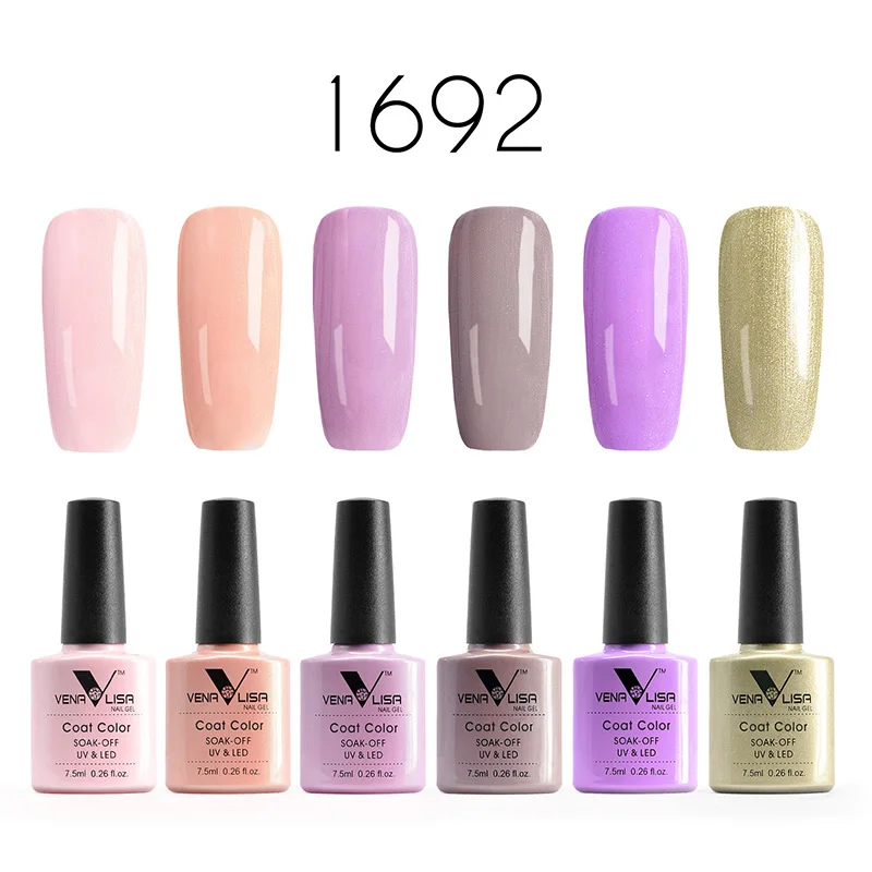 1692 Nail art soak off набор гель-лаков для ногтей VENALISA УФ СВЕТОДИОДНЫЙ Цветной Гель-лак для ногтей верхнее покрытие маникюр гель лак для ногтей гель основа - Цвет: 1692