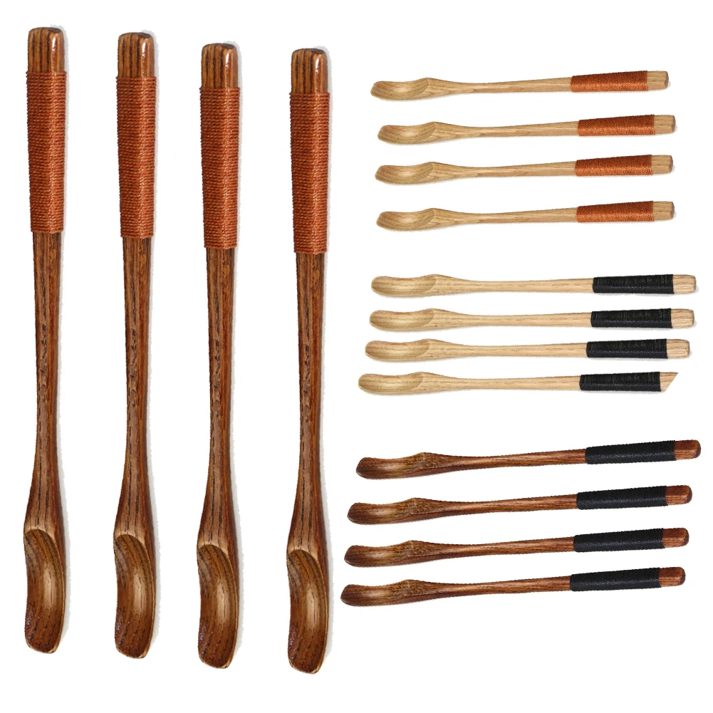 4 шт./компл. натуральная зеркальная ложка Ручной Работы Из Каштанового Дерева с