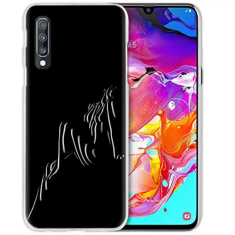 Чехол для samsung Galaxy A50 A70 A20e A40 A30 A20 A10 A8 A6 Plus A9 A7 жесткий прозрачный чехол для телефона
