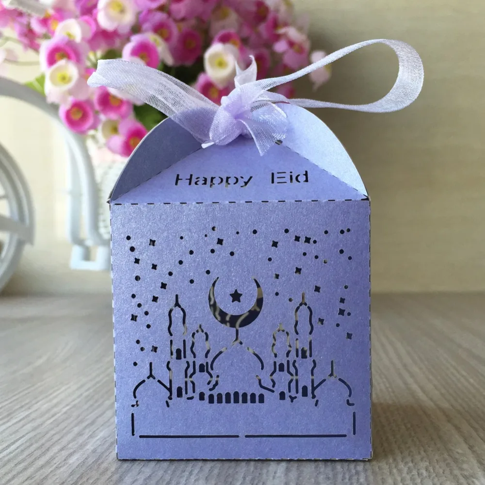 100 шт. бумажная коробка для конфет happy eid Mubarak | Дом и сад