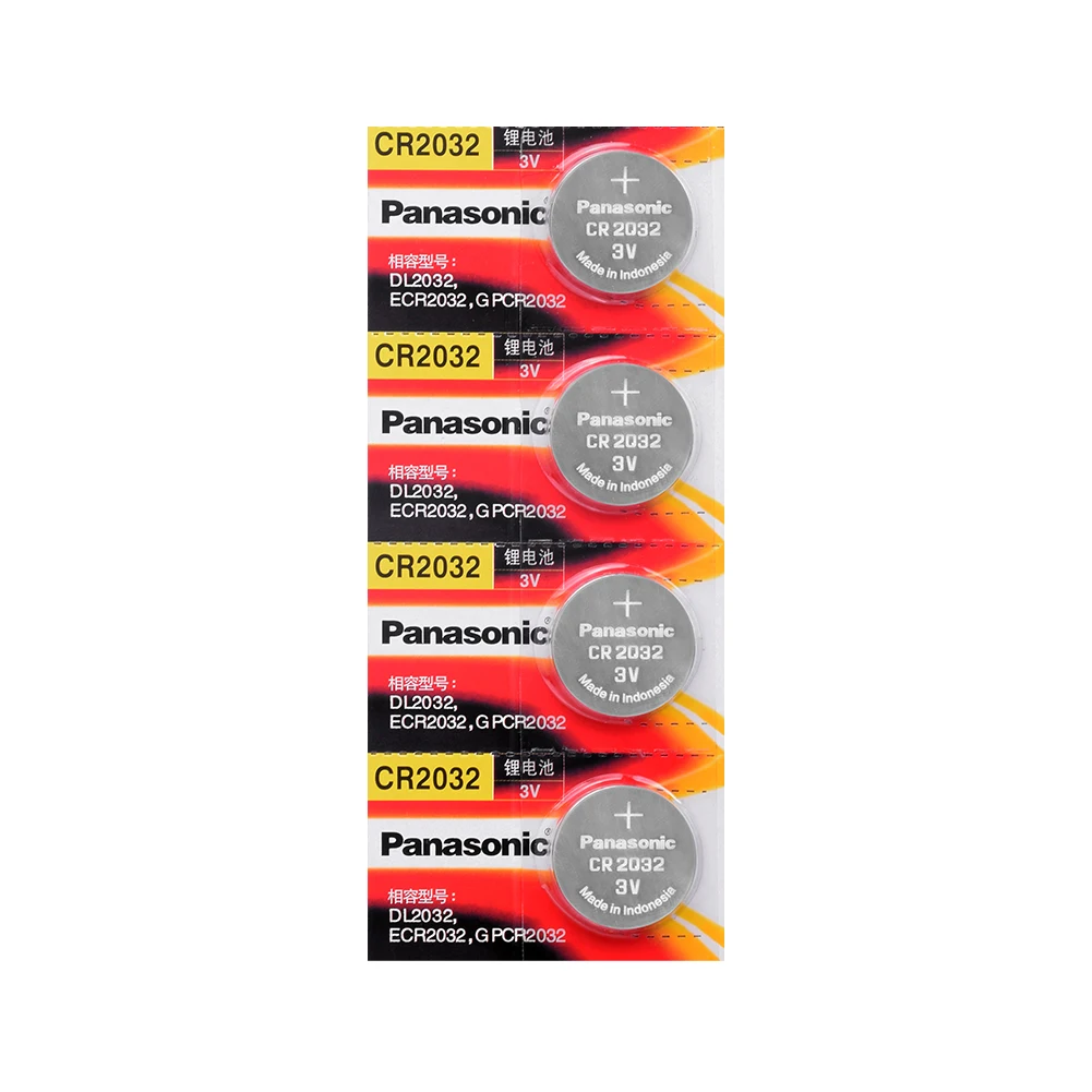 PANASONIC 4 шт. cr2032 DL2032 ECR2032 5004LC KCR2032 BR2032 3 в кнопочный аккумулятор Монетный автомобиль игрушка монета батарея