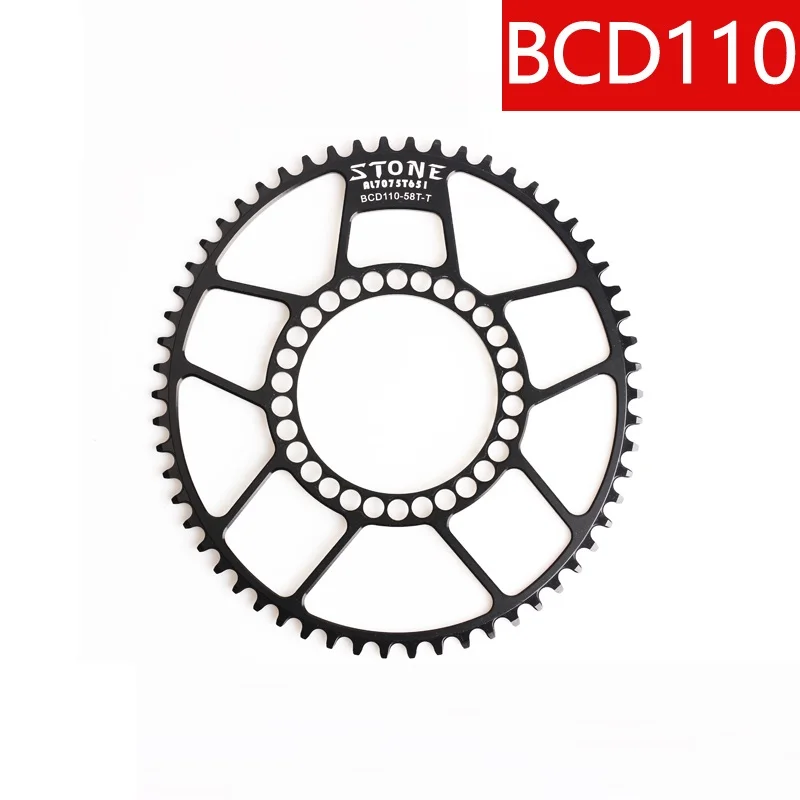 

Bicycle Oval Chain-ring 110BCD Narrow Wide Tooth Single Chain Ring 5 Bolts