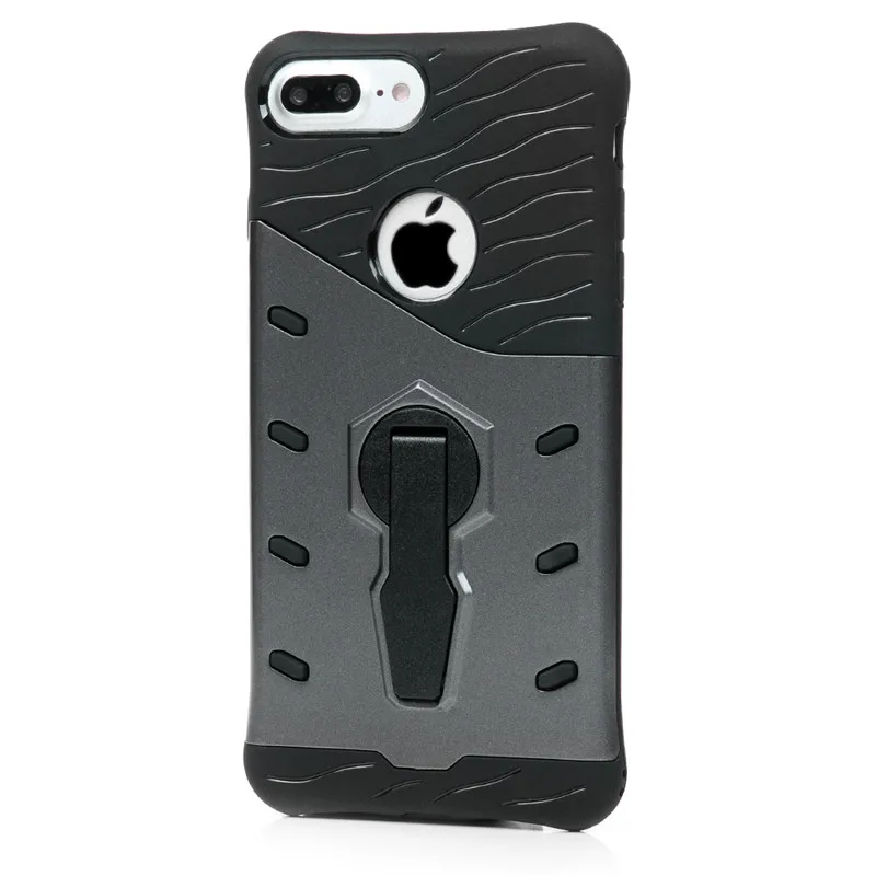 Роскошный чехол для iPhone 7 Plus Kickstand TPU + PC Гибридный резиновый защитный Plus|case for