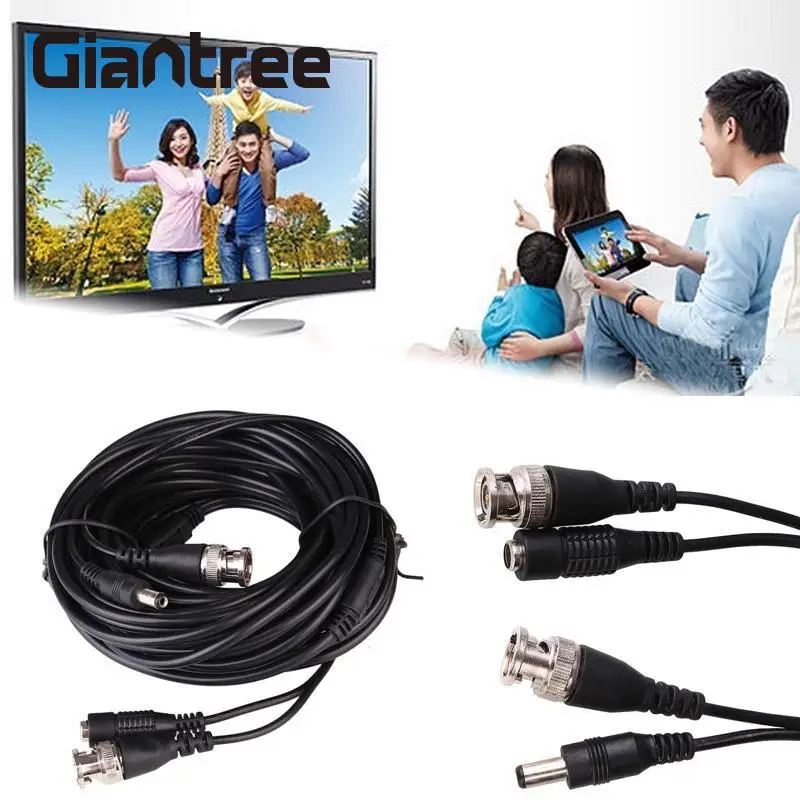 Giantree 10 м видео Мощность 2 в 1 удлинитель шнура безопасности Камера Высокое