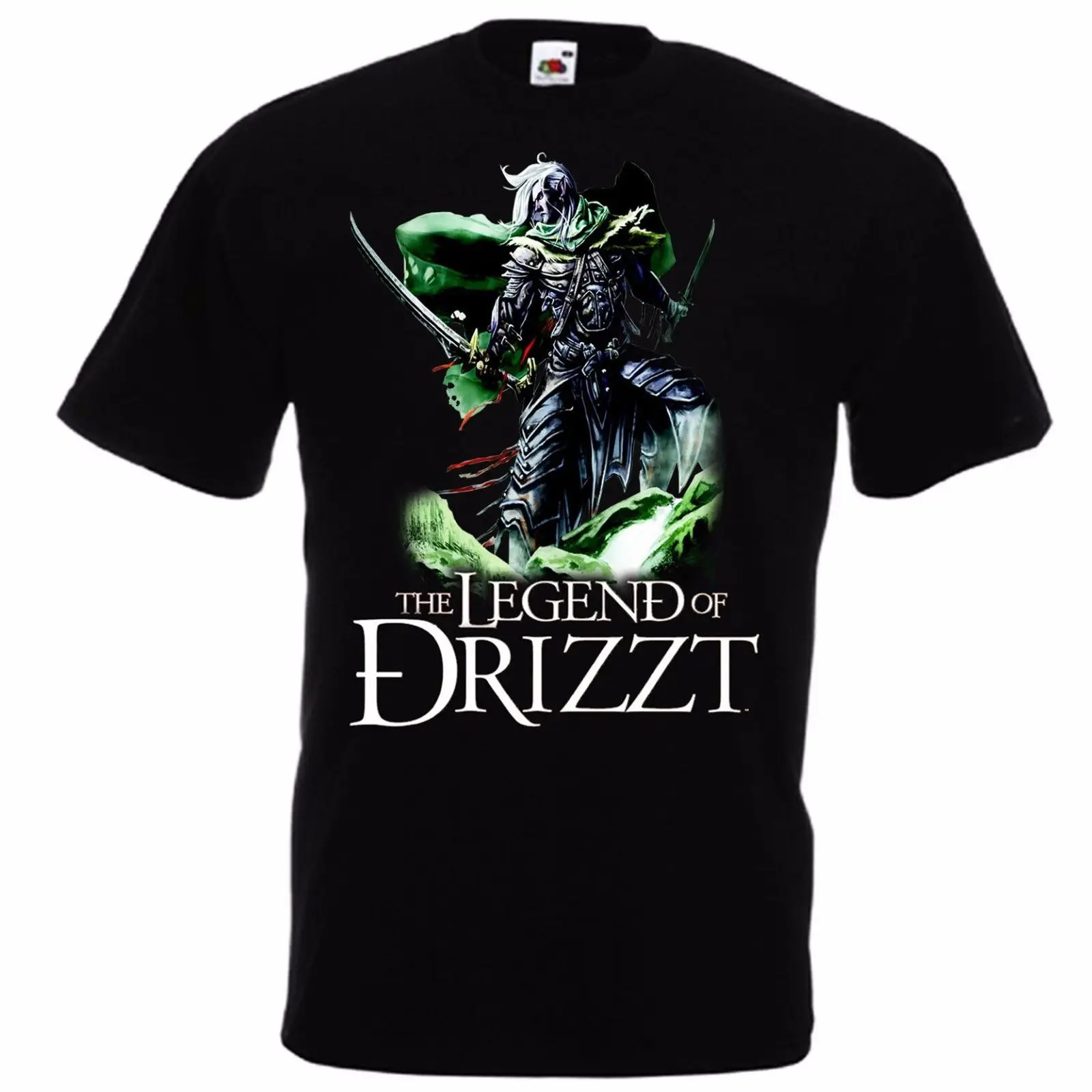 

Drizzt Do'Urden Forgotten Realms Salvatore T-shirt The Legend of Drizzt S-3XL Summer Short Sleeves Cotton T Shirt Top Tee