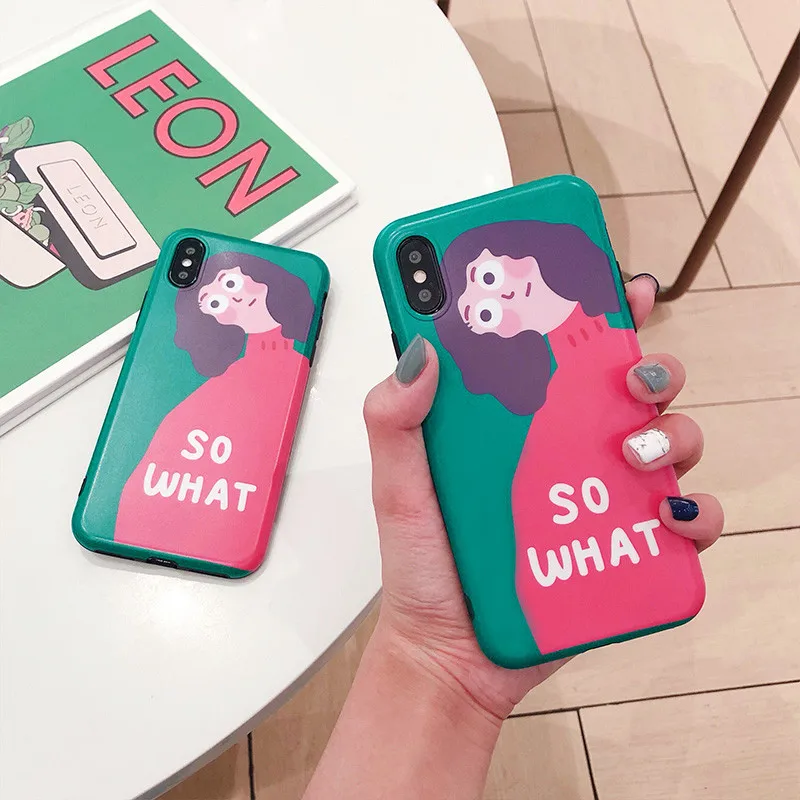 Милый корейский телефон с рисунком для девочек чехол iPhone 7 Puls 6 S 8 X XS Max XR чехлы