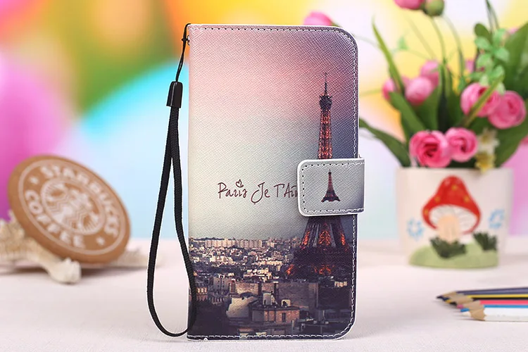 Colorful Drawing PU Leather Wallet Style Phone Cover for JIAKE M8 Case image 2