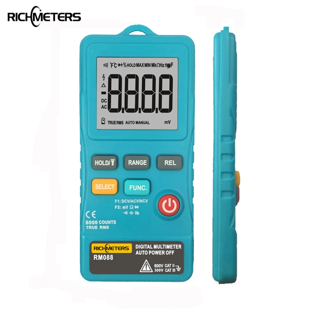 Цифровой мультиметр RICHMETERS RM088 цифровой 8000 отсчетов мини линейная частота истинно