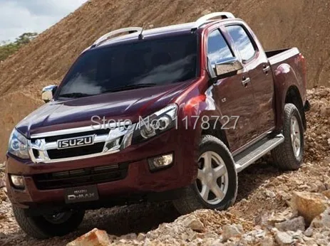 2012 г. ISUZU D-max углеродное волокно цветная крышка передней фары черного цвета 3D