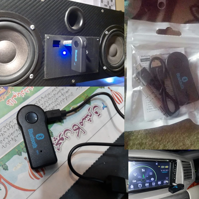Авто мини джек 3 5 мм AUX Беспроводной автомобиля Bluetooth Car Kit конвертер громкой связи