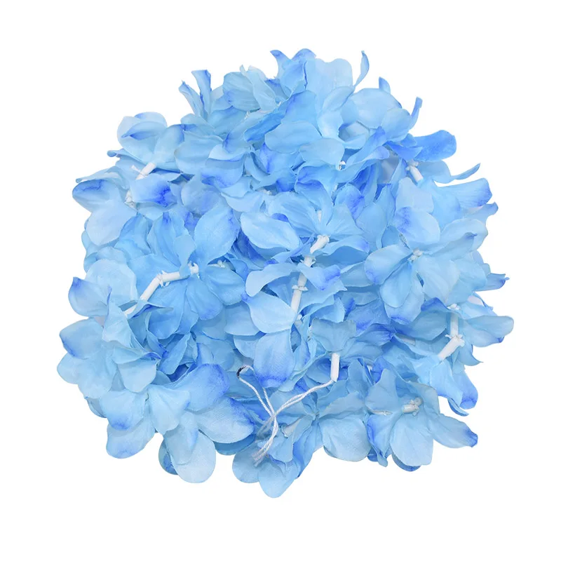 T05 Sky-blue 1 м искусственная шелковая Гортензия Глициния Цветок струна DIY Имитация свадебная АРКА квадратная ротанговая Настенная Корзина Свадебный декор - Цвет: T05 Sky-blue