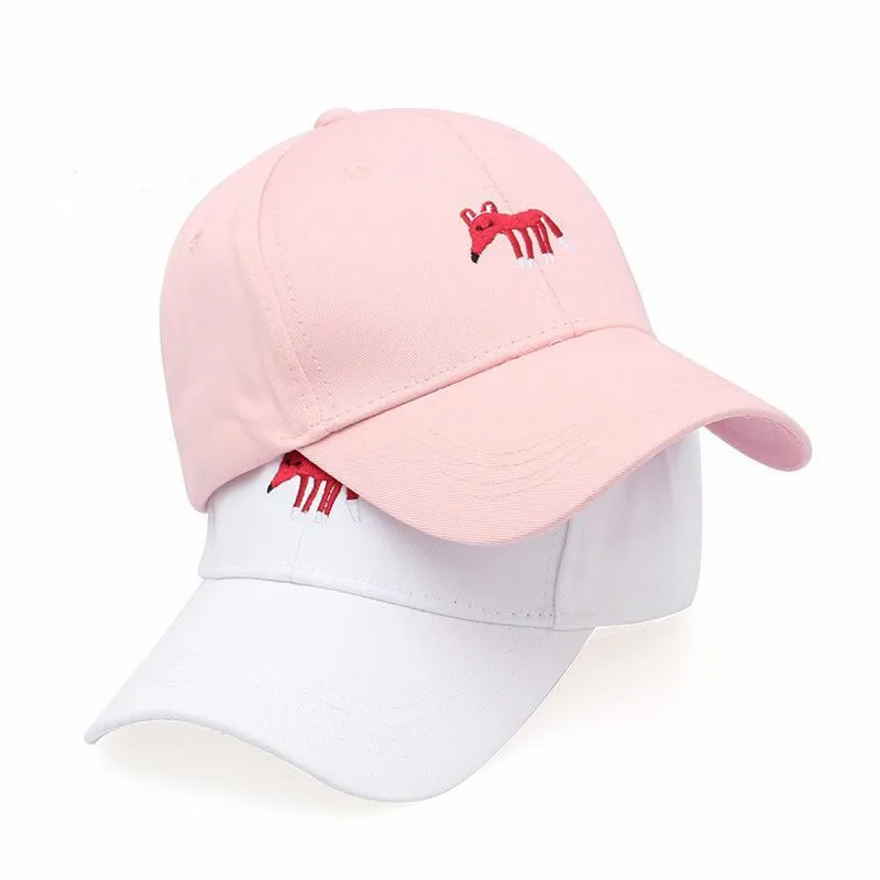 CHESSIECA 2018 милый маленький вышитой лисой Бейсбол Кепки Новая мода Snapback дикий шляпа