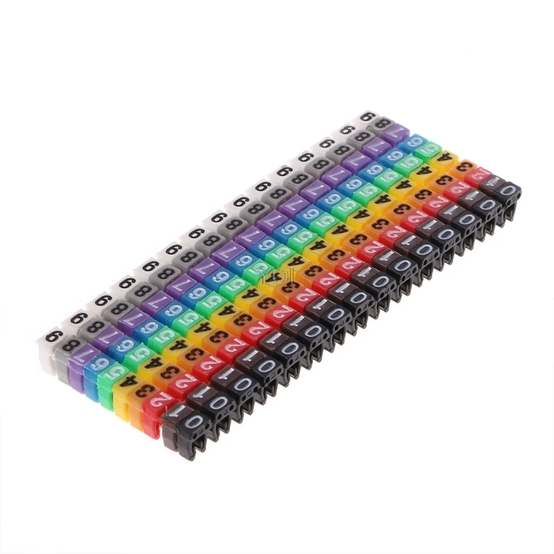 150 Pcs Cable Markers Colourful C-Type Marker Number Tag Label For 2-3mm Wire | Обустройство дома