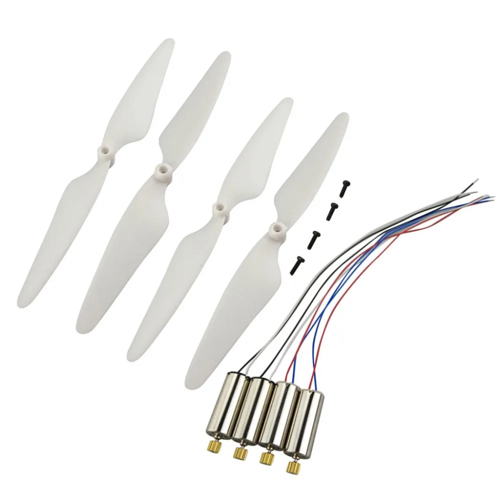 4 шт. Лопасти пропеллера + мотор (с металлической шестерней) для Hubsan X4 H502S H502E H216A