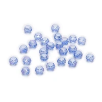 50 piece lake blue ab color bread cut faceted crystal glass spacer beads jewelry findings 4 8mm