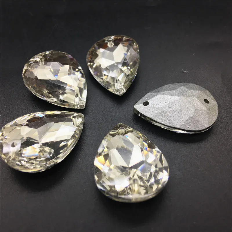 TopStone Pointback Teardrop пришить Камень Стекло кристалл 7x10 13x18 10 18x14x25 20x30mm Crystal Clear 2
