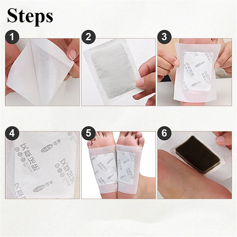

cofoe 100/200pcs Detox Foot Patches Moxa Ginger Herb Slimming Feet Stickers patches detox tea weight loss Chinese foot care