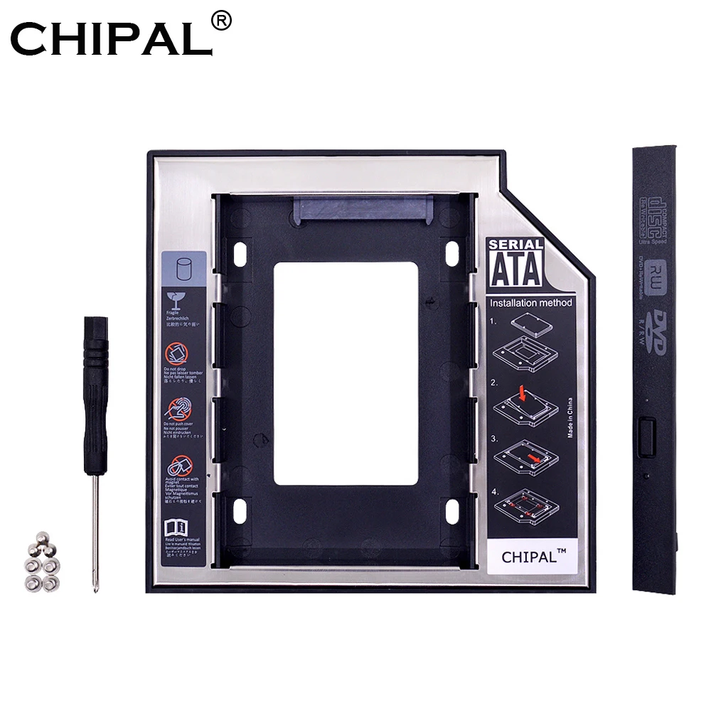 CHIPAL Универсальный 2nd HDD Caddy 12 7 мм 2 5 &quotSATA 3 0 SSD чехол Корпус жесткого диска +