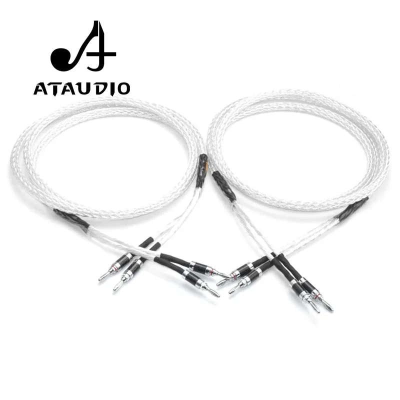 Посеребренный Hi Fi 8ag Акустический кабель ATAUDIO высокопроизводительный 6N OCC Hifi
