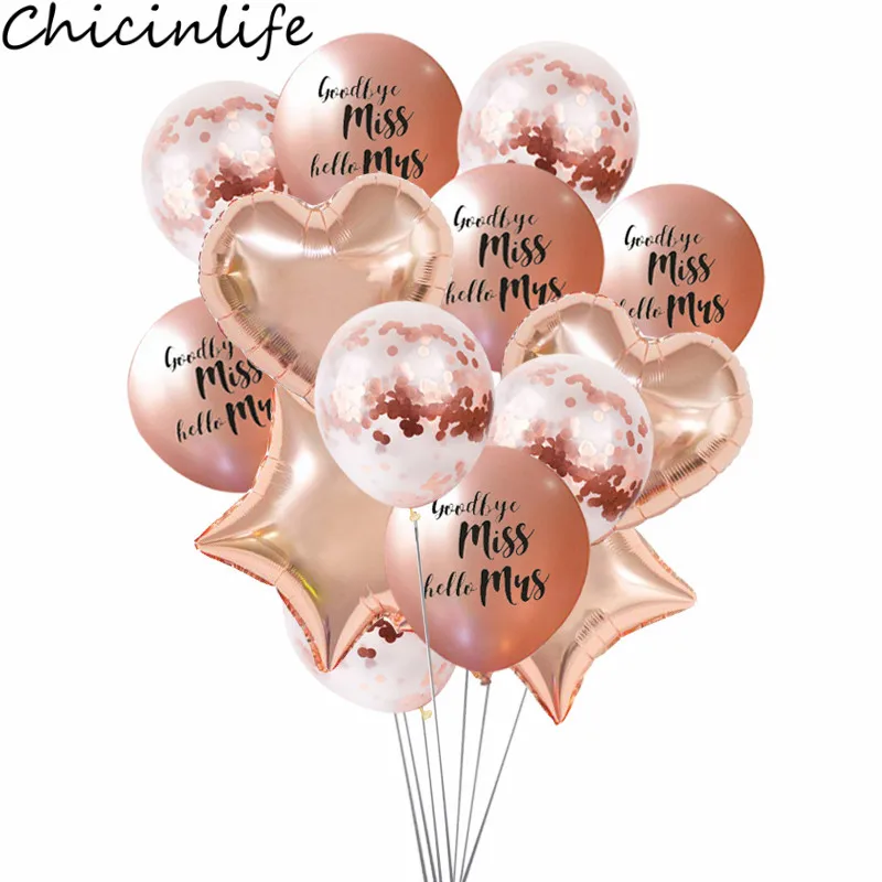 Chicinlife 12 дюймовые воздушные шары из латекса с изображением Прощай мисс