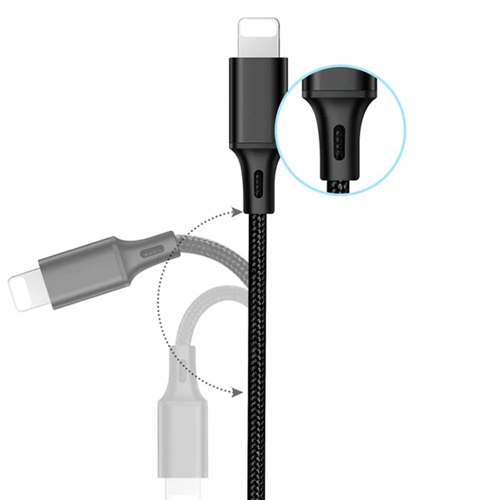 3 в 1 тройной кабель для Apple + type-C Micro USB мобильного телефона зарядный Android iPhone