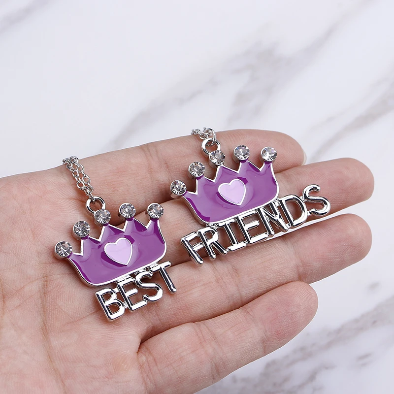 Карамельный цвет ожерелье BFF для 2 3 4 лучшие друзья сердце сломанные ожерелья обувь цветок радуга звезда Луна корона ожерелье подарок крылья