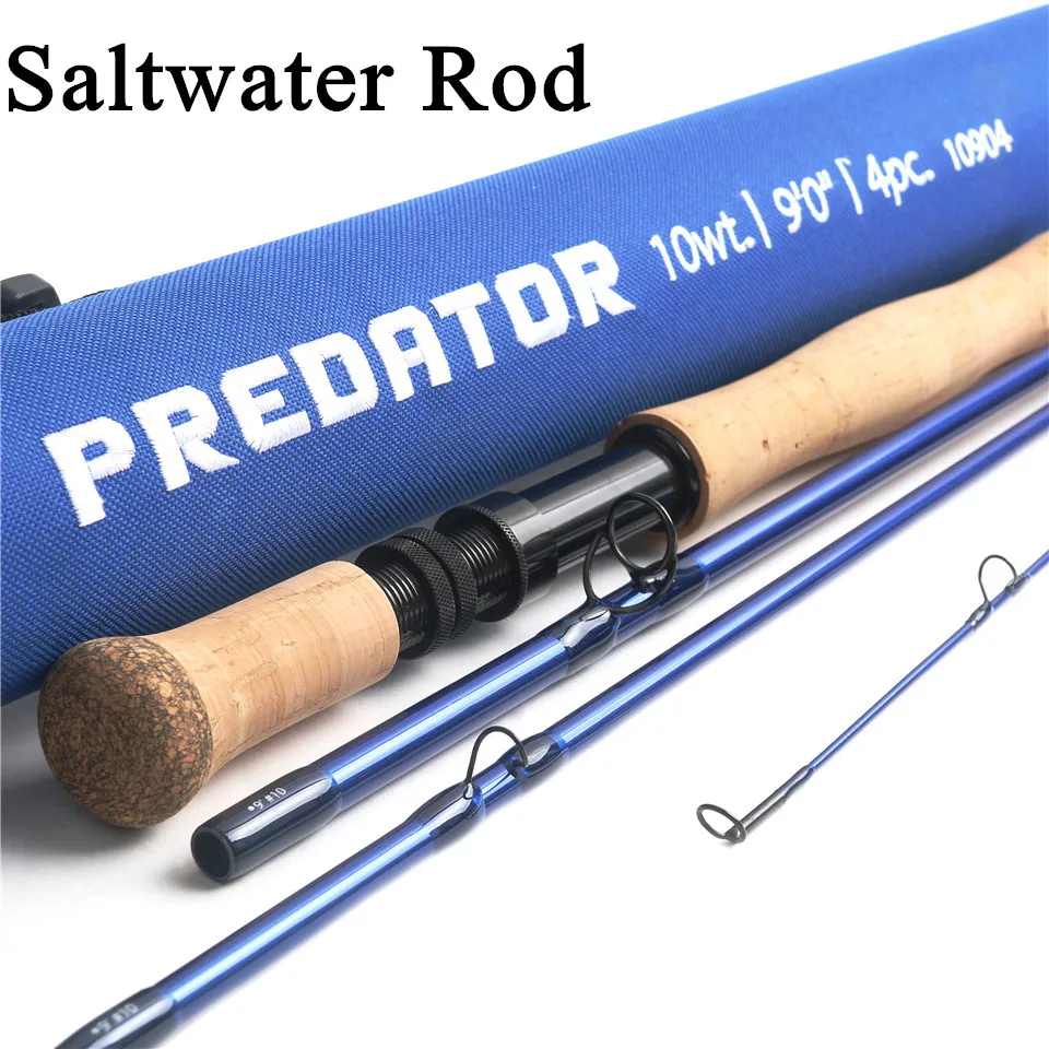 Maximumcatch Predator 9 футов удочка для морской рыбалки нахлыстом 8-12 Вт 4 секции 30T SK