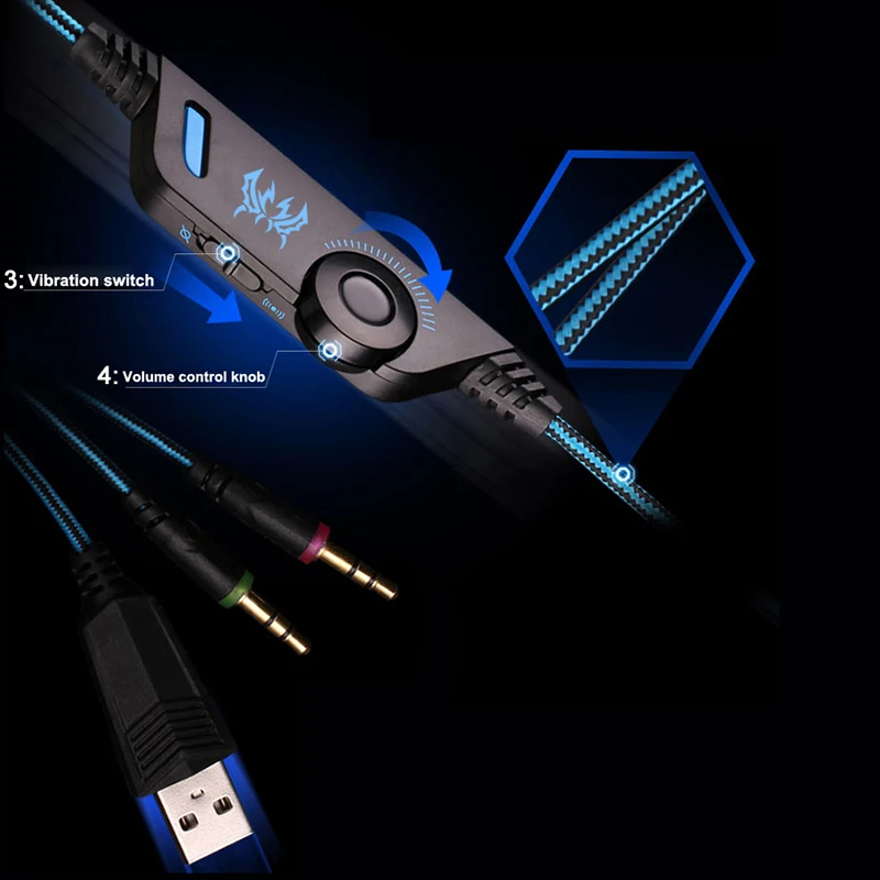 KOTION EACH G2100 Игровые наушники с функцией вибрации профессиональная стерео басовая