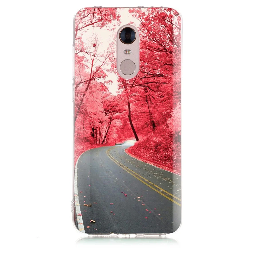 Узорчатый чехол для телефона Xiaomi Redmi 4x Note 3 mi A1 4 Pro 4A Примечание 5 6 6pro Red 5A 6A Мягкий