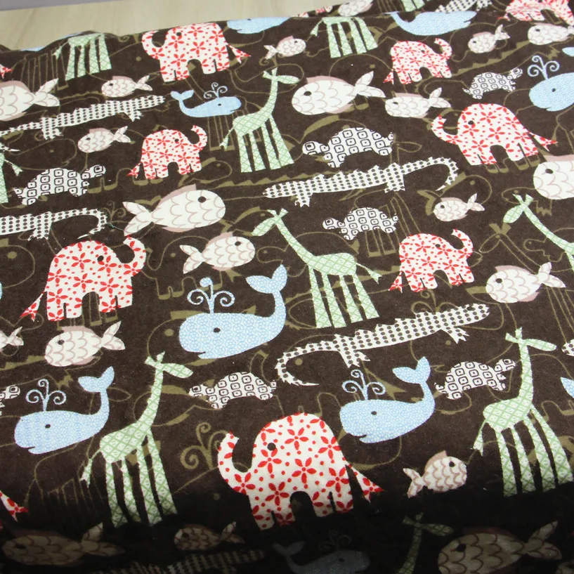 100x110 см Коричневая хлопчатобумажная ткань фланелевая мягкая флисовая измеритель