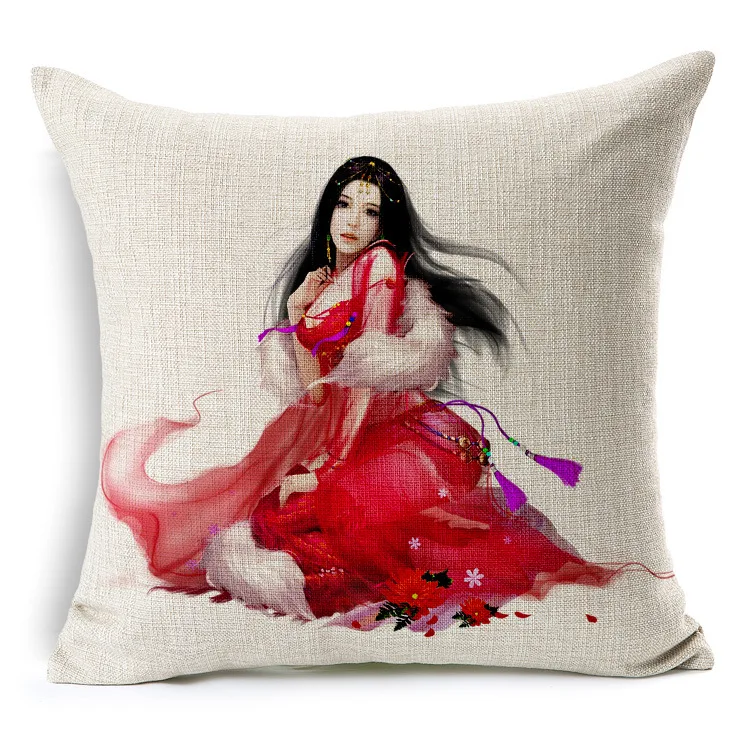 Южная Корея ручная роспись мультфильм CG игра персонаж подушки Чехлы хлопковый