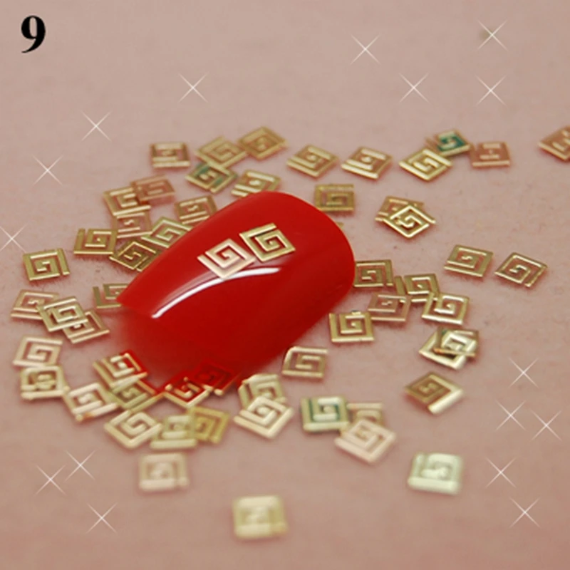 Новое поступление 3 мм/5 мм 700 шт./пакет для женщин из метала золотого цвета 3D нейл