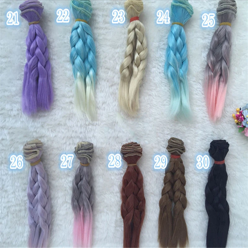 1 шт. 15 см и 25 * 100 кукольные парики/косичка для прически 1/3 1/4 1/6 BJD/SD куклы DIY