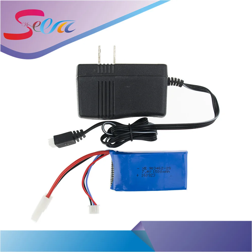 7.4V 1500mAh 903462-2S with US/China plug The Best lithium polymer battery For FT009 remote control speed boat FX067C | Игрушки и хобби
