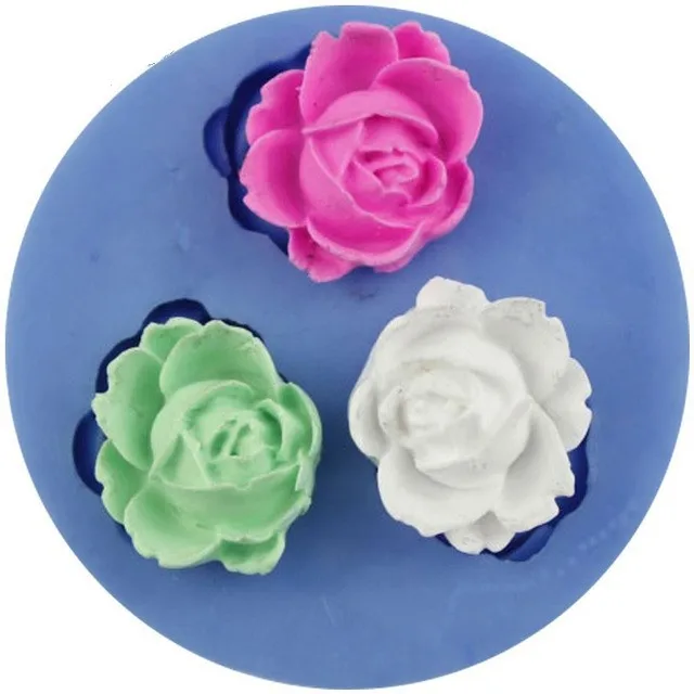 Flowers modeling 3D DIY soap /Chocolate/ jelly silicone molds mini flower cake decoration tools | Дом и сад