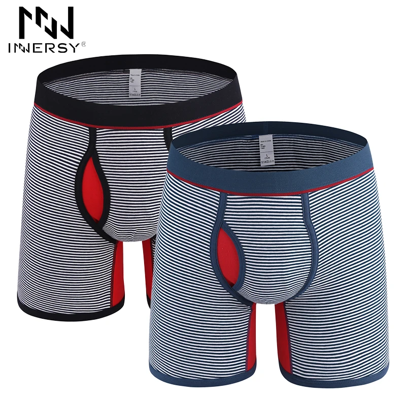 Нижнее белье Innersy 2 шт./лот мужские боксеры хлопковые трусы в полоску|boxer men|boxer shorts