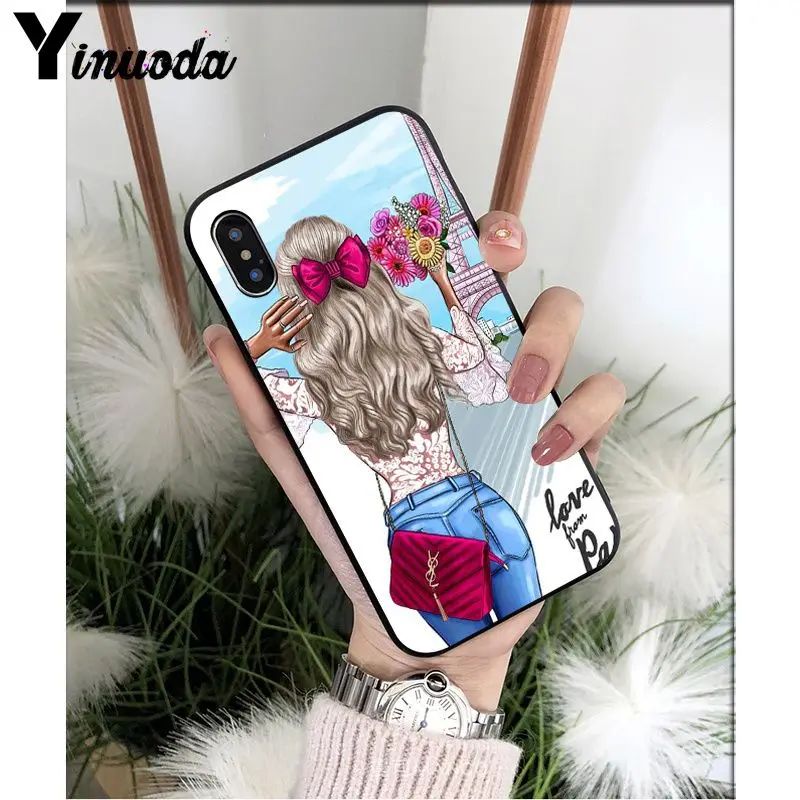 A14 Yinuoda VOGUE, Рождественская Принцесса, девочка, босс, кофе, чехол для телефона Apple iPhone 8, 7, 6, 6S Plus, X, XS, MAX, 5, 5S, SE, XR, чехол - Цвет: A14