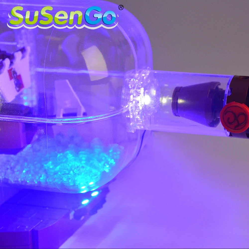 Комплект светодиодного освещения susenco для серии 21313 Ideas корабль в бутылке