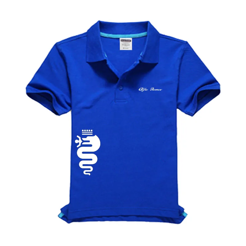 Рубашка-поло Alfa Romeo Мужская брендовая одежда деловая и повседневная однотонная с