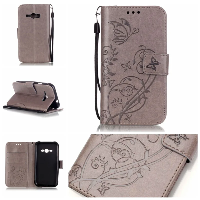 Retro Wallet phone Cases Book Style PU Leather Flip Case Cover For Samsung Galaxy J1 Ace J110 case Shock Proof Bag With Lanyard | Мобильные
