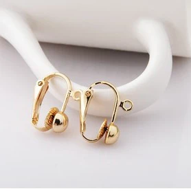 10 шт./лот золото с родиевым покрытием без пирсинга серьги клипсы Пустые Базовые