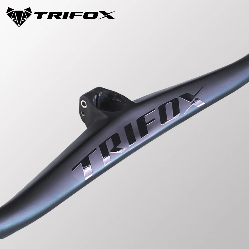 TRIFOX углеродный руль для велосипеда manillar carbono mtb Riser-2 градуса однообразный интегрированный со стержнем черный углеродный руль для велосипеда