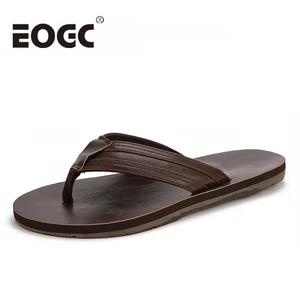 Большие размеры 39-46, модные мужские шлепанцы из натуральной кожи, уличные водонепроницаемые пляжные сандалии, летние мужские шлепанцы, Zapatos De Hombre