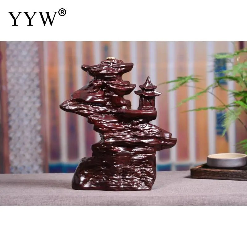 Курильница для благовоний Backflow черное сандаловое дерево резная курильница