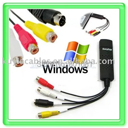 KUYiA 2 шт./лот + бесплатная доставка EasyCAP USB 0 TV DVD VHS Видео Аудио AV захват номер
